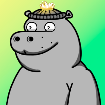 Grey Hippo #1355