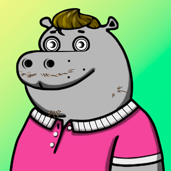 Grey Hippo #1284